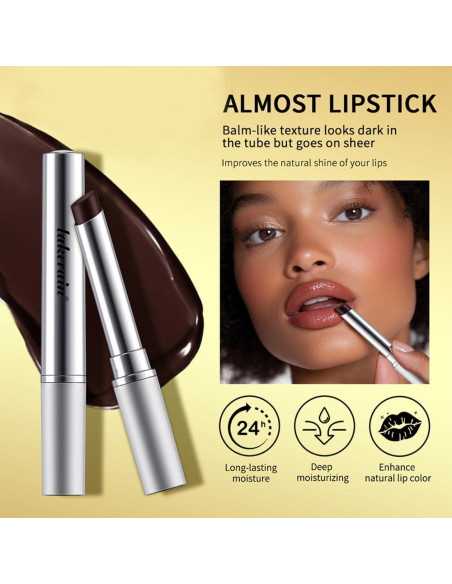 Bálsamo Labial Tinteado 2Pcs JIMYAUQIN Hidratante Natural