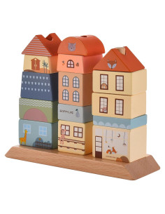 Set de Bloques de Madera Montessori 15 Piezas para Niños