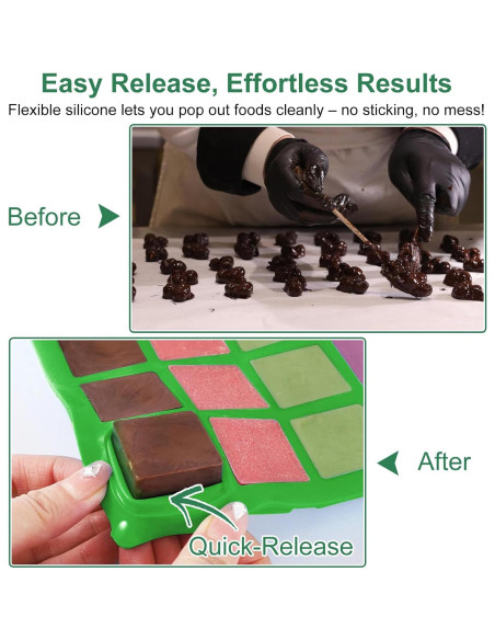 Moldes de Silicona para Alimentos Hdnbsp - 5 Pcs Verde