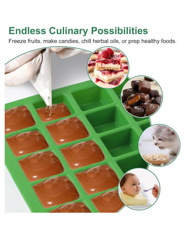 Moldes de Silicona para Alimentos Hdnbsp - 5 Pcs Verde