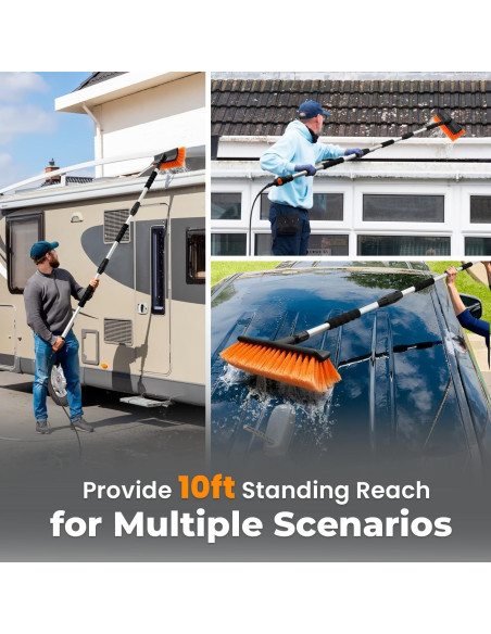 Cepillo de Lavado de Autos ARTIPOLY 130 cm con Mango Extensible