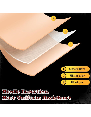 Piel de Práctica de Tatuaje Prasacco 6 Pcs 20x15 cm Silicona