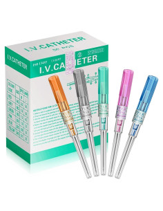 Kit de Agujas de Catéter Profesional 50PCS - 5 Tamaños 14G a 22G