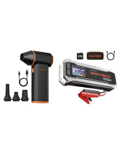 Arrancador de Batería WOLFBOX 4000A 24000mAh + Soplador 110000RPM