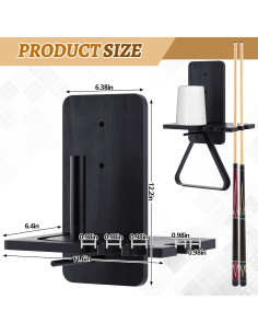 Soporte de Tiza de Madera Geelin HOD3526 para Billar 5 Ranuras 2