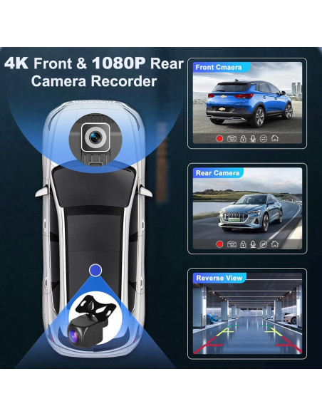 Pantalla Carplay 25HOURS HK9 9" HD con cámaras 4K y 1080P