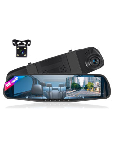 Cámara de Espejo Retrovisor AMprime 4.5" 1080P Doble Cámara