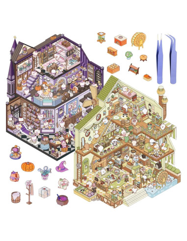 Set de Stickers 3D HFKPJRT Casa Halloween 22.6x18.7cm