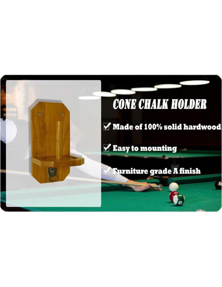 Soporte de Tiza en Cono GACCO BILLIARDS GCH-1 Madera Roble Soporte de Tiza en Cono GACCO BILLIARDS GCH-1 Madera Roble