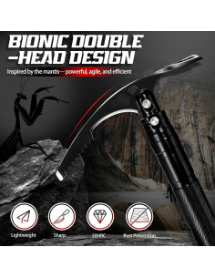 Pico Plegable Multiusos FUSIONKEI con Azada y Cuchillo 2