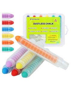 Tiza Sin Polvo Zhenbuco - 6 Piezas Multicolor Lavable