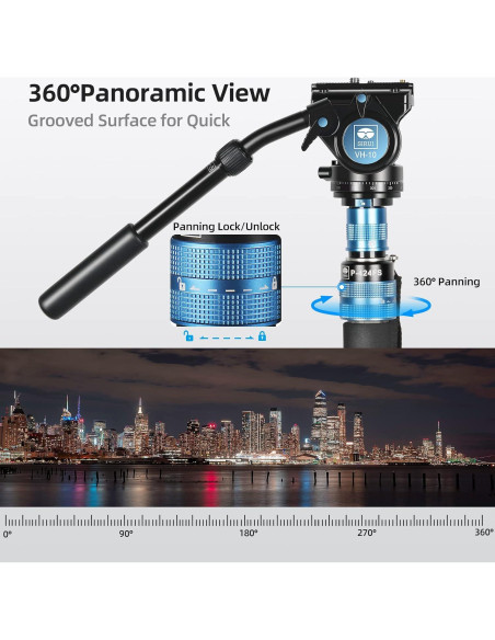 Monopie SIRUI P-424FS 169.5 cm Fibra de Carbono con Cabeza VH-10