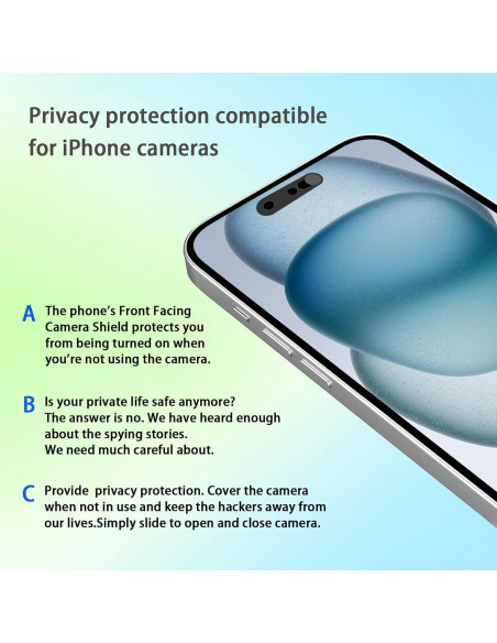 Cubierta de Webcam EYSOFT para iPhone 14/15 - Paquete de 2