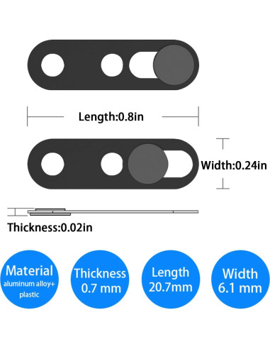 Cubierta de Webcam EYSOFT para iPhone 14/15 - Paquete de 2