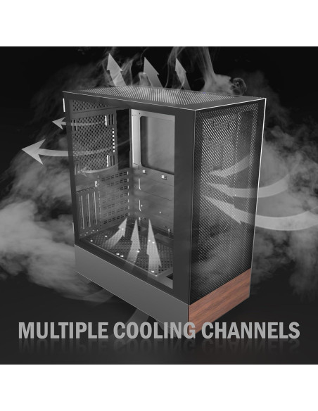 Caja de PC ATX KEDIERS H3 con Vidrio Templado y 3 Ventiladores