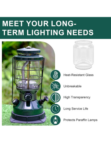 Reemplazo Globo Linterna Coleman Magluv 9.84cm Vidrio