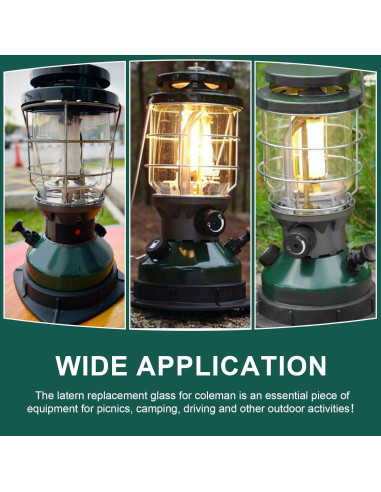 Reemplazo Globo Linterna Coleman Magluv 9.84cm Vidrio