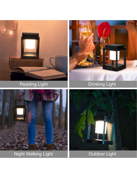 Lámpara de Mesa Solar LETRY SL-P, LED Portátil Impermeable