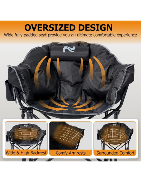 Silla de Camping Calentada LILYPELLE Charles - 3 Niveles de Calor