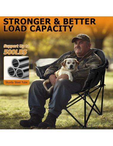 Silla de Camping Calentada LILYPELLE Charles - 3 Niveles de Calor