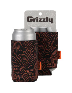 Enfriador de Bebidas Aislado Grizzly Coolers 355 ml Negro/Naranja 2