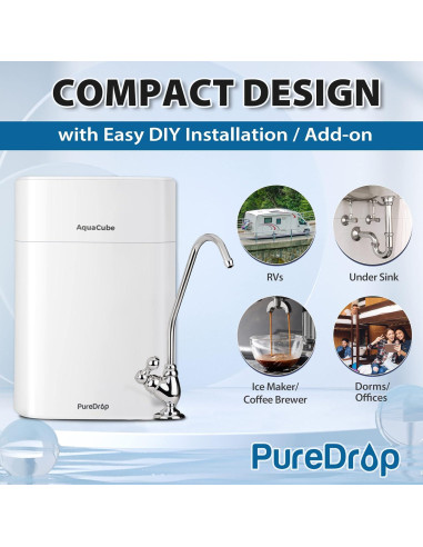 Filtro de Agua Bajo Fregadero Aquacube CUW4 4 Etapas 0.01m