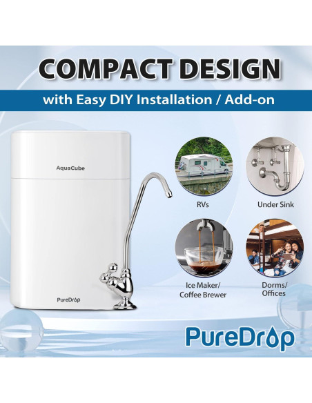 Filtro de Agua Bajo Fregadero Aquacube CUW4 4 Etapas 0.01m