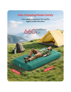Colchón de Aire Individual QPAU SD001 22.86 cm Aislado Camping 2