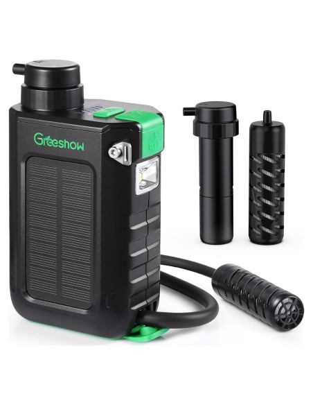 Filtro de Agua Eléctrico Portátil Greeshow GS-2811, 0.01 Micrones