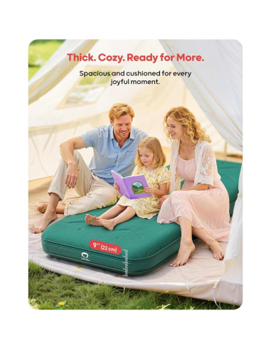 Colchón de Aire Individual QPAU SD001 22.86 cm Aislado Camping