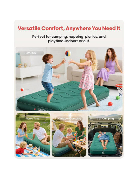 Colchón de Aire Individual QPAU SD001 22.86 cm Aislado Camping
