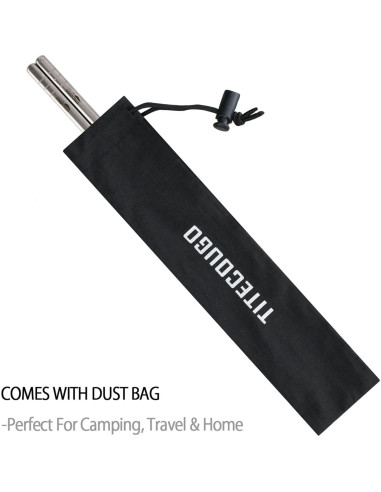 Palillos de Titanio TITECOUGO 23 cm Livianos para Camping
