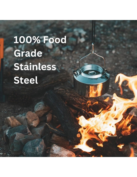 Hervidor de Camping 1.2L Acero Inoxidable 10 A 6 PICKS