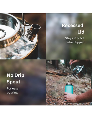 Hervidor de Camping 1.2L Acero Inoxidable 10 A 6 PICKS