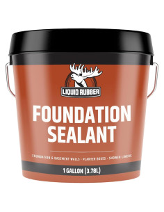 Sellador de Goma Líquida Impermeable 1 Galón Negro - Reparación de Sótano