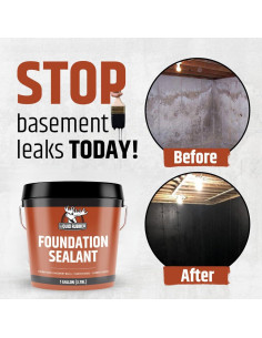 Sellador de Goma Líquida Impermeable 1 Galón Negro - Reparación de Sótano 2