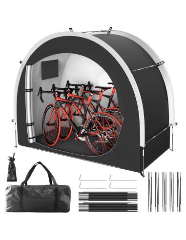 Cobertizo de Almacenamiento para Bicicletas Cepkquis 3 Bicicletas 210D