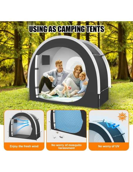 Cobertizo de Almacenamiento para Bicicletas Cepkquis 3 Bicicletas 210D