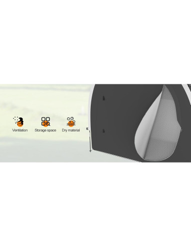 Cobertizo de Almacenamiento para Bicicletas Cepkquis 3 Bicicletas 210D