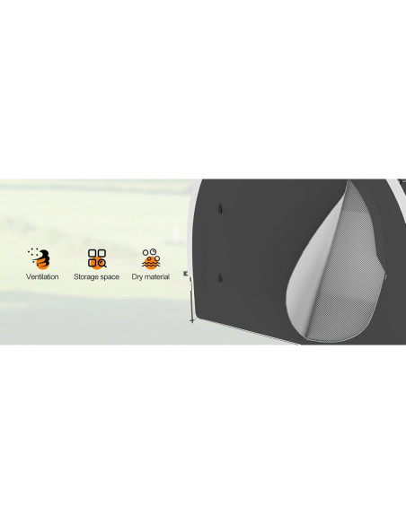 Cobertizo de Almacenamiento para Bicicletas Cepkquis 3 Bicicletas 210D