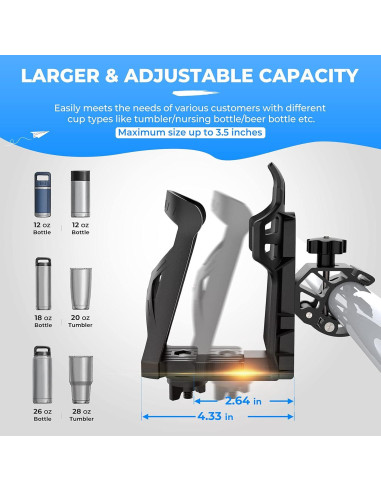 Soporte para Taza KEMIMOTO Universal para Motocicleta 360