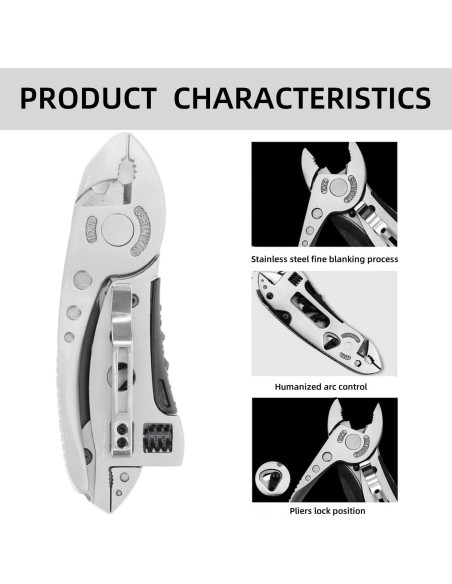 Multiherramienta 6 en 1 YWHWXB de Acero Inoxidable para Camping