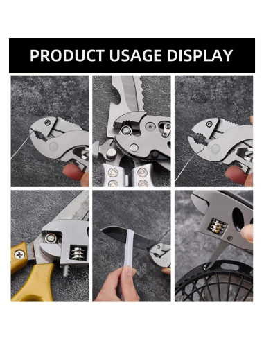 Multiherramienta 6 en 1 YWHWXB de Acero Inoxidable para Camping