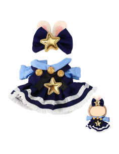 Conjunto de Vestido para Muñeca 17cm Lyreh Estilo Naval Azul