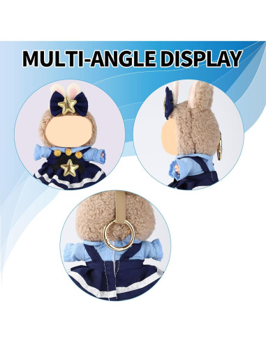 Conjunto de Vestido para Muñeca 17cm Lyreh Estilo Naval Azul