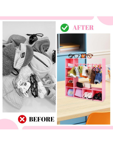 Armario de Ropa para Muñecas Rain Bunny Rosa con 10 Perchas