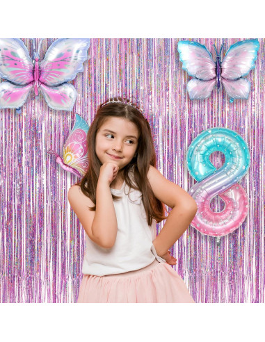 Cortina de Lentejuelas Rosa GREATRIL 2 Paquetes 0.97m x 2.5m