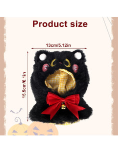 Ropa de Capa para Muñeca Lasuroa 15x13cm Halloween Negro 2