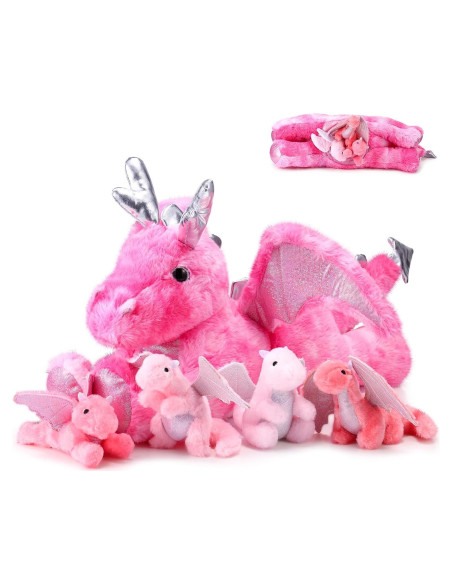Conjunto de Peluches Dragón Syhood 5 Pcs 45 cm Rosa