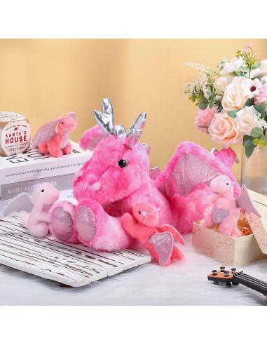 Conjunto de Peluches Dragón Syhood 5 Pcs 45 cm Rosa